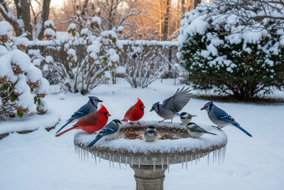 My Birdbath Froze Solid. Here's How I Finally Kept It Ice-Free.