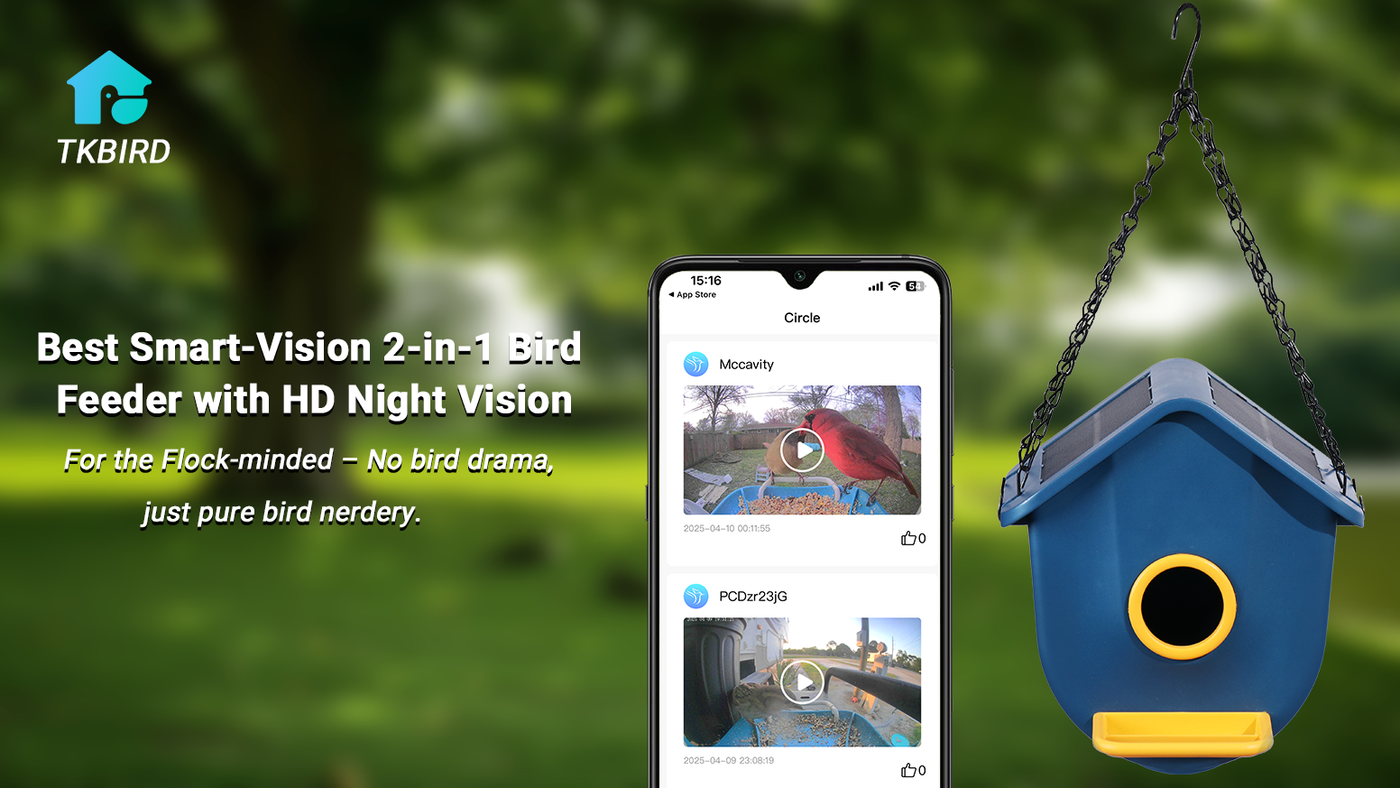 TkBird Smart Birdhouse – HD Night Vision + AI Bird ID (Pre-Order Now!)