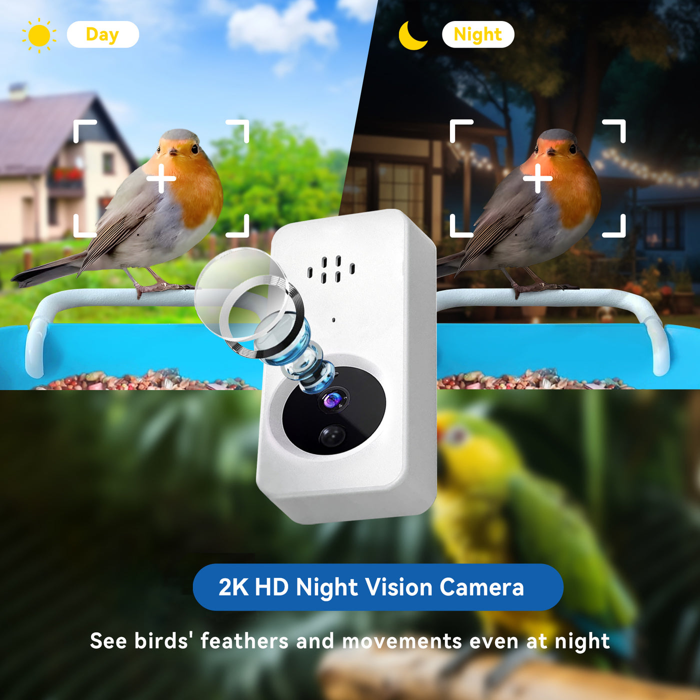 2K HD night vision camera