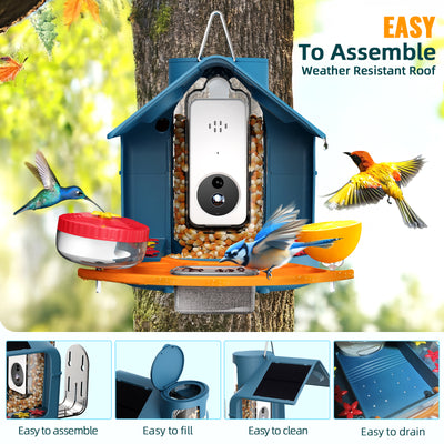 hummingbird feeder with smart camera
