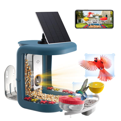 solar powered smart bird feeder with camera