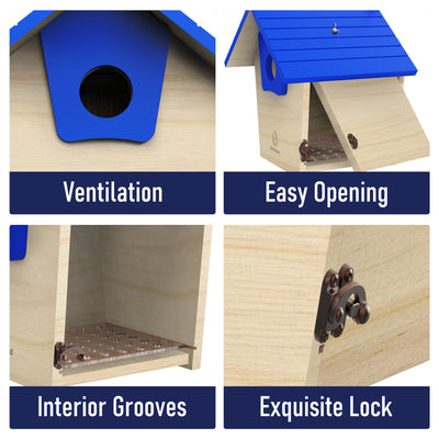 wooden bird nesting box camera
