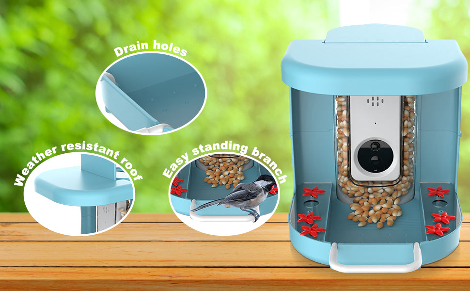 Smart Bird Feeder 2 In 1  birdfeeding cam