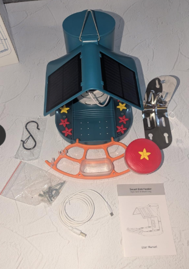 smart bird feeder with camera solar panel mounting kit