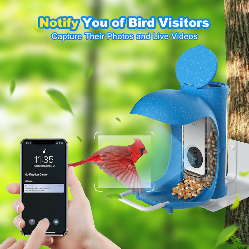 Smart Bird Feeder with APP notification, AI cam, birds Smart Bird Feeder with APP notification, AI cam, birds